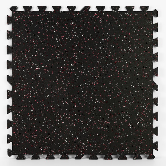 FloorPops Rhyolite Rubber Interlocking Tiles in Black | 24" x 24" | Michaels®